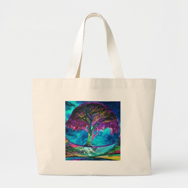 Bolso De Tela Gigante Árbol de la meditación de la vida (Frente)