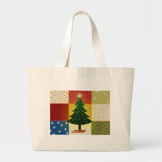 Bolso De Tela Gigante Árbol de navidad del remiendo