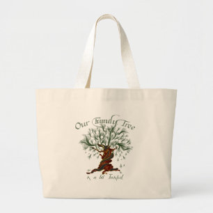 Bolso De Tela Gigante Árbol familiar un poco torcido
