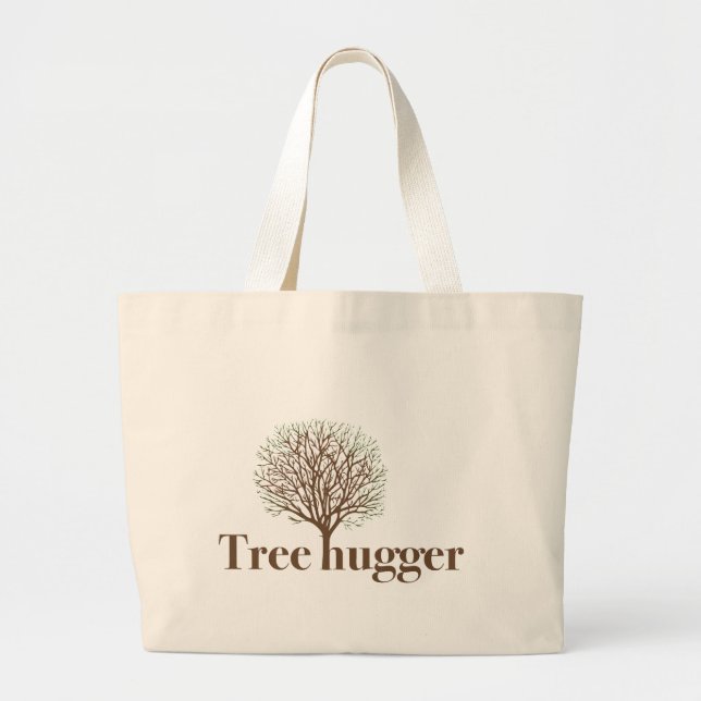 Bolso De Tela Gigante Árbol Hugger con ilustracion de árbol (Frente)