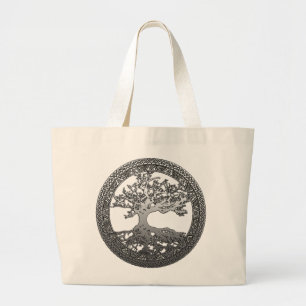 Bolso De Tela Gigante Árbol plateado de la vida