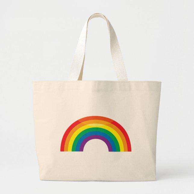 Bolso De Tela Gigante Arco iris clásico (Frente)