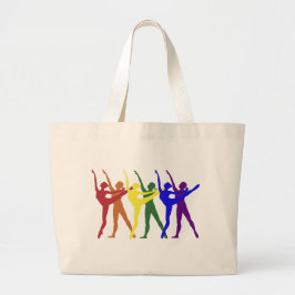 Bolso De Tela Gigante Arco iris de bailarines