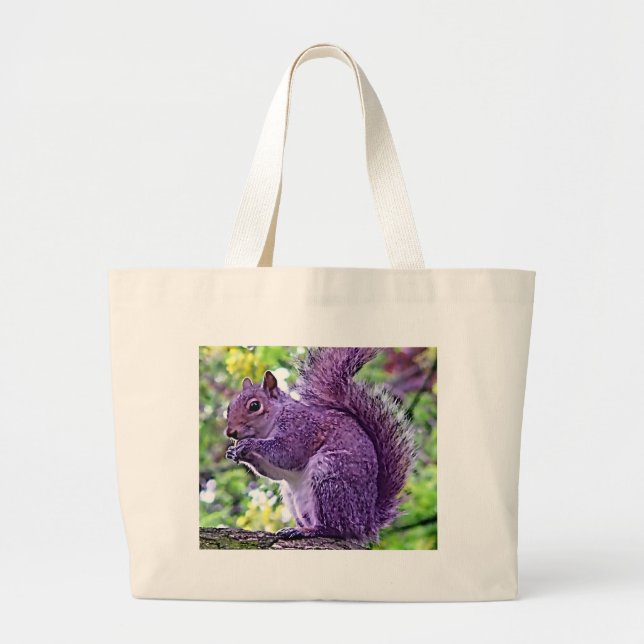 Bolso De Tela Gigante Ardilla púrpura (Frente)