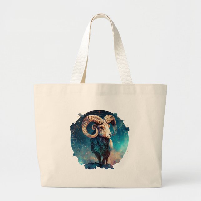 Bolso De Tela Gigante Aries Ram (Frente)