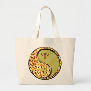 Bolso De Tela Gigante Aries y Mono de Metal