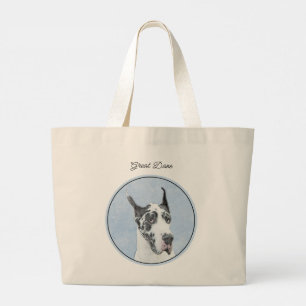 Bolso De Tela Gigante Arlequín de pintura al danés original de perro Mas