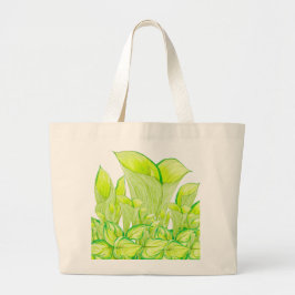 Bolso De Tela Gigante 'Armonía en verde' en un Tote gigantesco