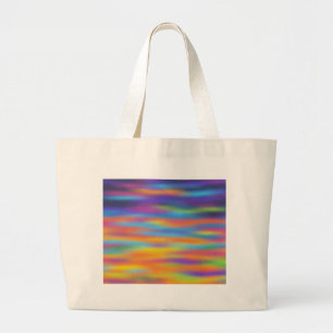 Bolso De Tela Gigante Arte abstracto del cielo del atardecer del desiert