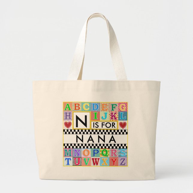 Bolso De Tela Gigante Arte alpino nana (Frente)