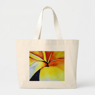 Bolso De Tela Gigante Arte amarillo tropical de la original de la flor