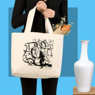 Bolso De Tela Gigante Arte Callejero de Londres, Samurái, Arte Creativo