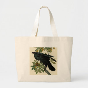 Bolso De Tela Gigante Arte clásico Audubon Raven