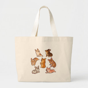 Bolso De Tela Gigante Arte de amantes de perros Corgi galés de Pembroke 