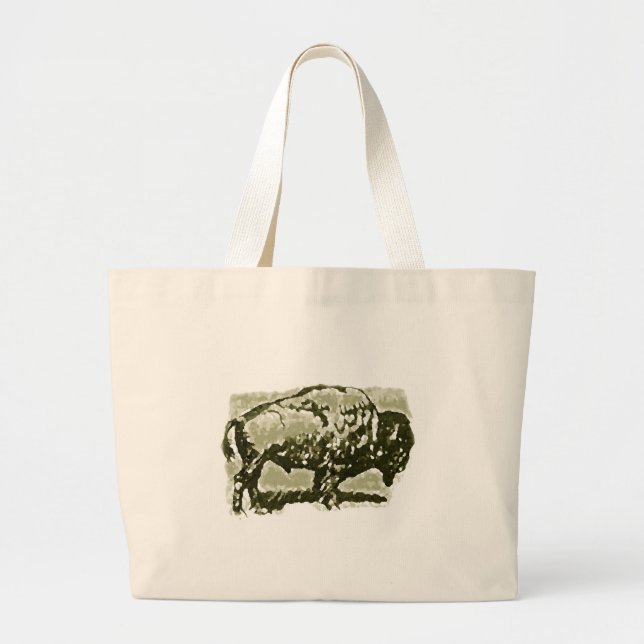 Bolso De Tela Gigante Arte de búfalo (Frente)