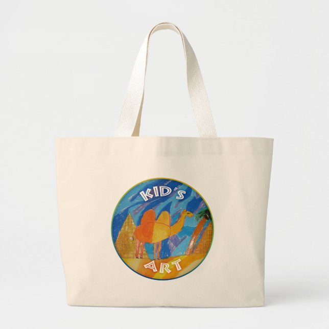 Bolso De Tela Gigante Arte de camello por niños (Frente)