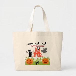 Bolso De Tela Gigante Arte de escena flotante de Halloween embrujada