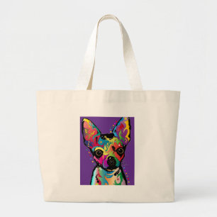 Bolso De Tela Gigante Arte de la chihuahua