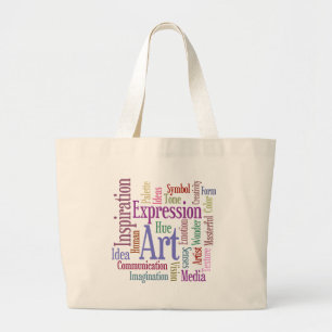 Bolso De Tela Gigante Arte de la palabra de la inspiración del artista