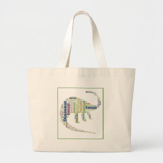 Bolso De Tela Gigante Arte de palabras de dinosaurio
