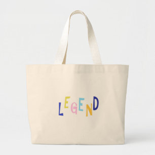 Bolso De Tela Gigante arte de palabras de leyenda
