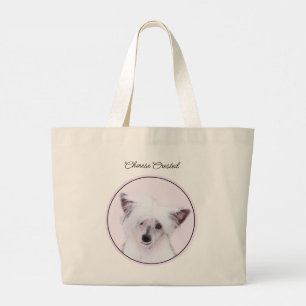 Bolso De Tela Gigante Arte de perros con pintura blanca en polvo de capu