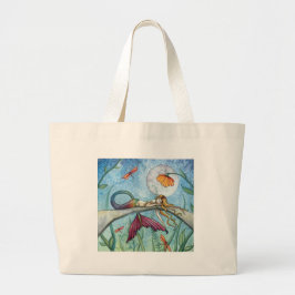 Bolso De Tela Gigante Arte de Sirena junto al Estanque