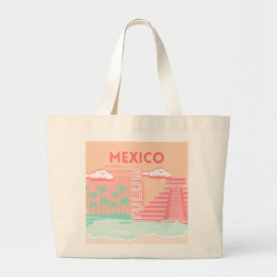 Bolso De Tela Gigante Arte de viaje de Tulum, México