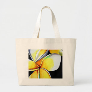 Bolso De Tela Gigante Arte floral de Frangipani