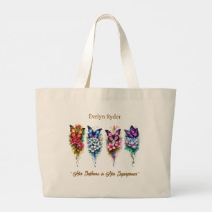 Bolso De Tela Gigante Arte floral de mariposa de empoderamiento femenino