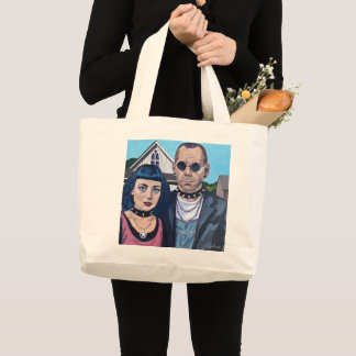 Bolso De Tela Gigante Arte gótico americano moderno inspirado en Grant W