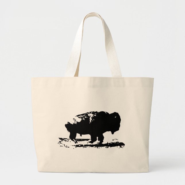 Bolso De Tela Gigante Arte pop de búfalo de veneno en ejecución (Frente)
