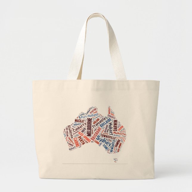 Bolso De Tela Gigante Arte Word de Australia (Frente)
