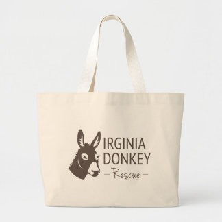 Bolso De Tela Gigante Artículos del logotipo del rescate del burro de