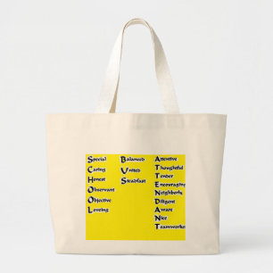Bolso De Tela Gigante Asistente del autobús escolar