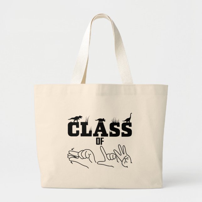 Bolso De Tela Gigante ASL - Clase de 2026 - Diseño ASL de graduación (Frente)