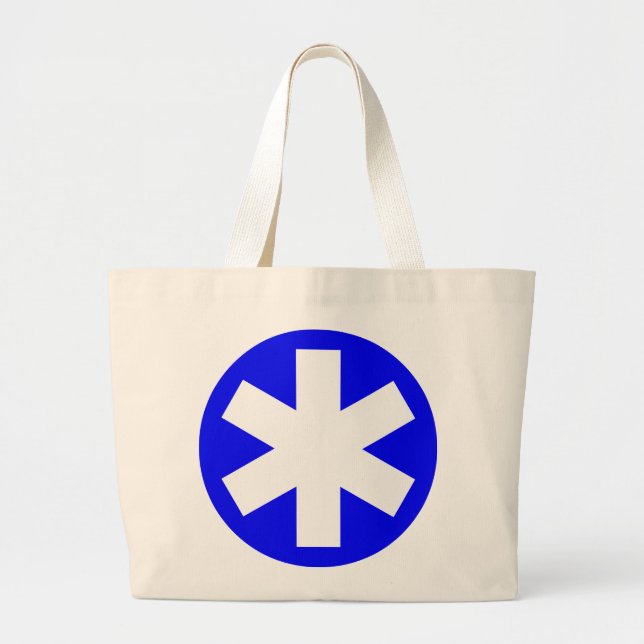 Bolso De Tela Gigante Asterisk - Azul (Frente)