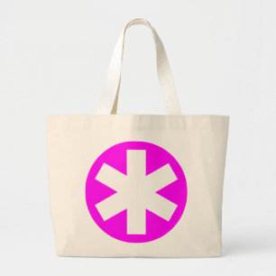 Bolso De Tela Gigante Asterisk - Magenta