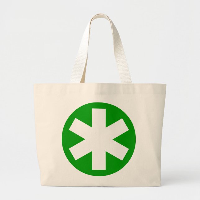 Bolso De Tela Gigante Asterisk - Verde (Frente)