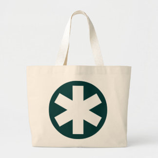 Bolso De Tela Gigante Asterisk - Verde oscuro
