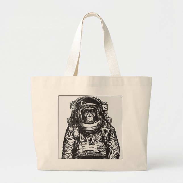 Bolso De Tela Gigante Astronauta del mono (Frente)