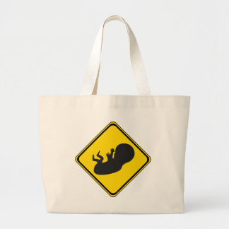 Bolso De Tela Gigante Atención: ¡Bebé por delante!
