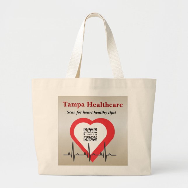 Bolso De Tela Gigante Atención sanitaria de Tampa de la plantilla del (Frente)