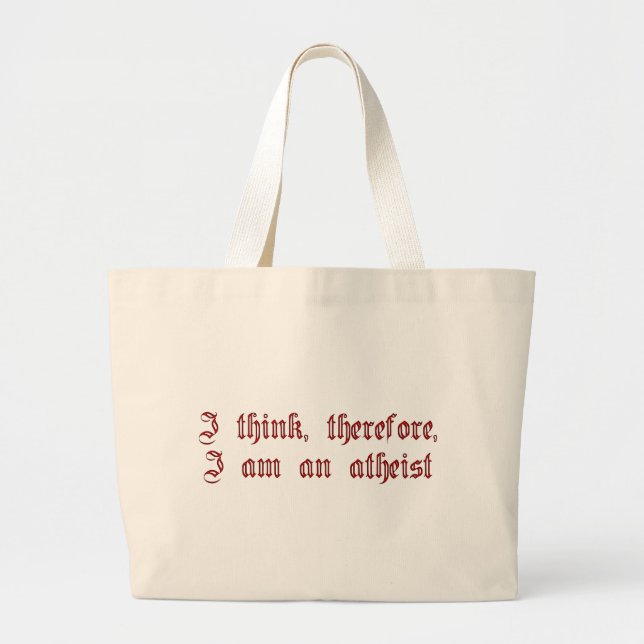 Bolso De Tela Gigante Atheist Cogito (Frente)