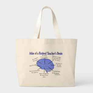 Bolso De Tela Gigante Atlas del cerebro Gfits de un profesor jubilado