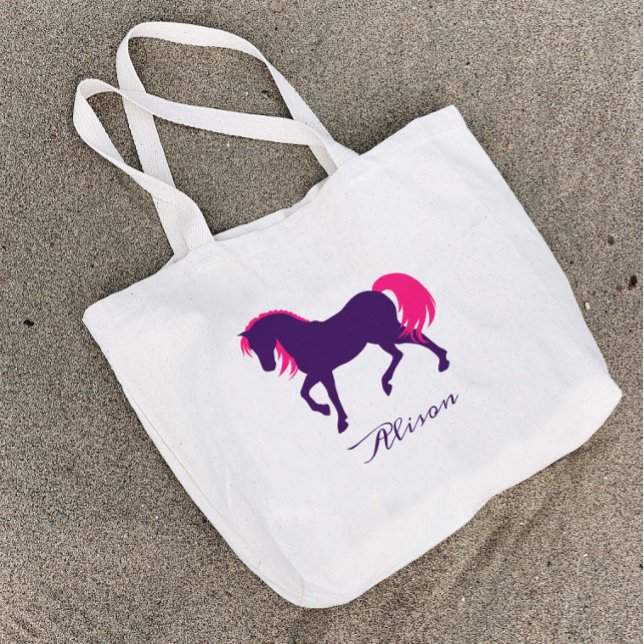 Bolso De Tela Gigante Audaz y elegante animal personalizado caballo mora (Subido por el creador)