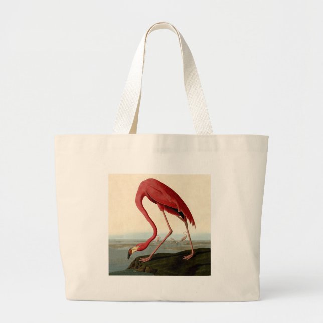 Bolso De Tela Gigante Audubon American Flamingo (Frente)