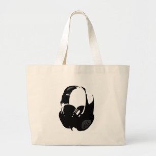 Bolso De Tela Gigante Auriculares de Pop Art
