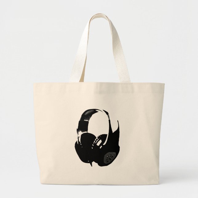 Bolso De Tela Gigante Auriculares de Pop Art (Frente)