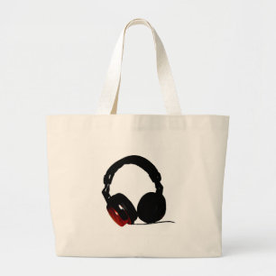 Bolso De Tela Gigante Auriculares de Pop Art